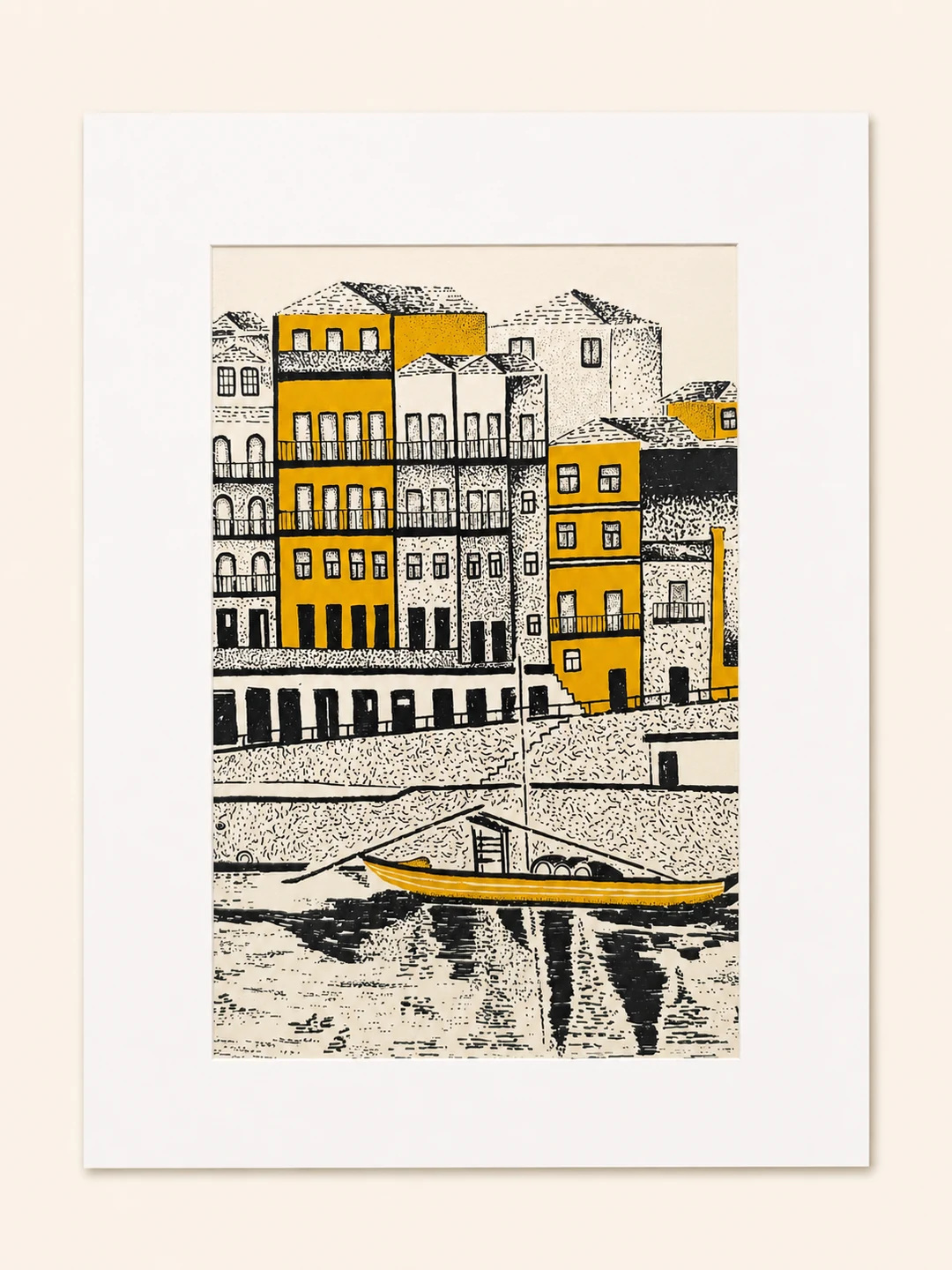 Presentation image of Gaspar Silva art print “Golden Rabelo”.