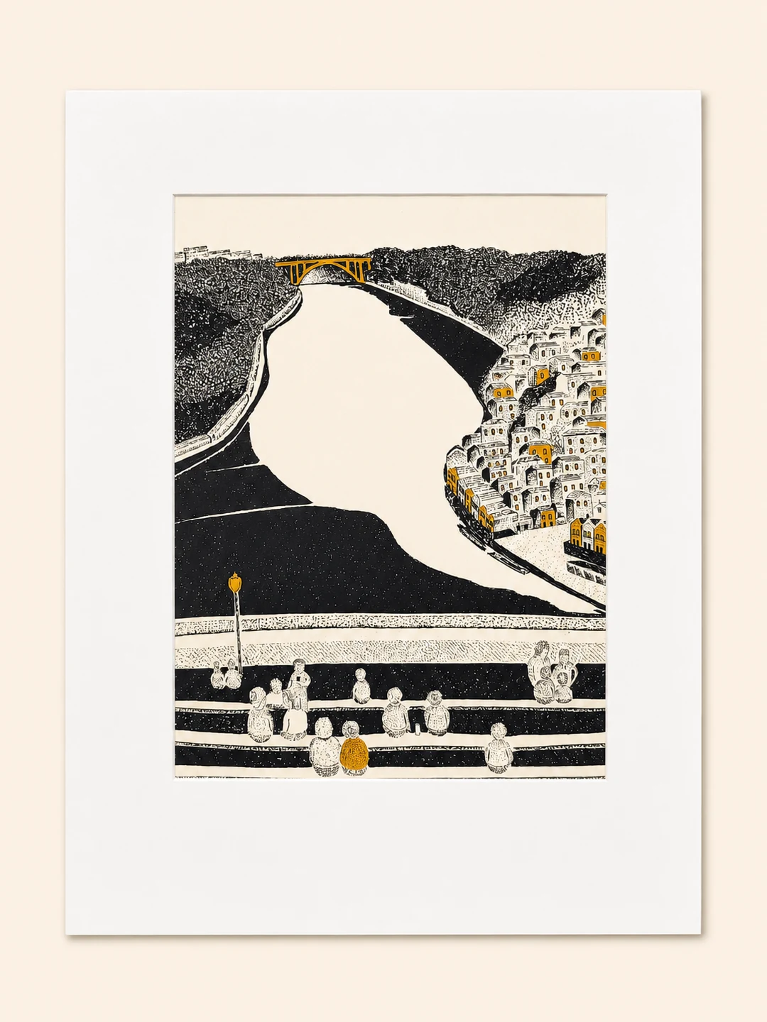 Presentation image of Gaspar Silva art print “The River Within”.