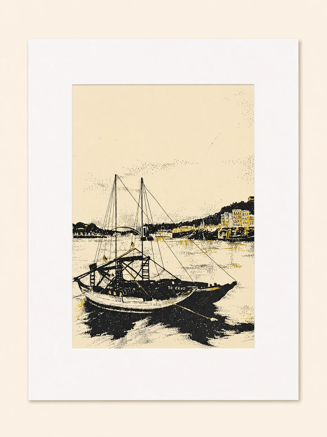 Presentation image of Gaspar Silva art print “Rabelo at Rest”.